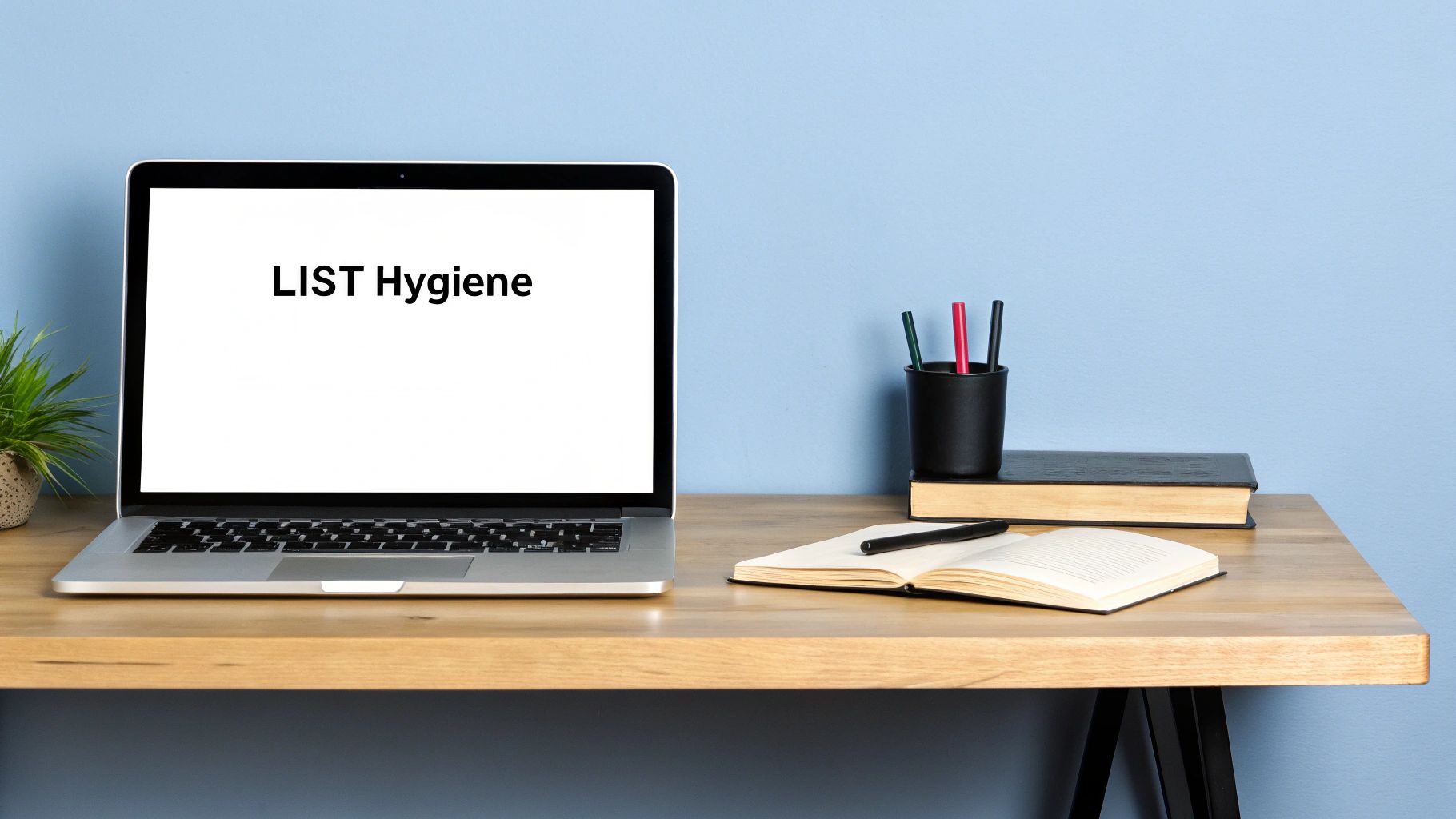 An illustration showing a list being cleaned and segmented, with some contacts being removed and others being grouped into different categories.