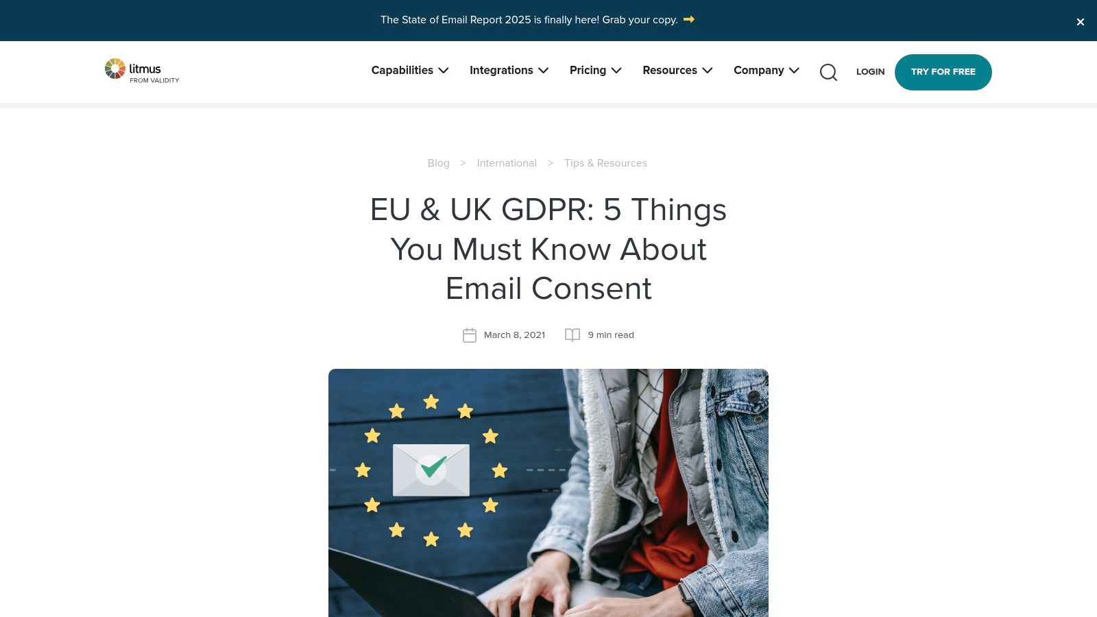 Email consent mechanism illustration featuring a checkmark and stars, emphasizing GDPR compliance in email marketing strategies.