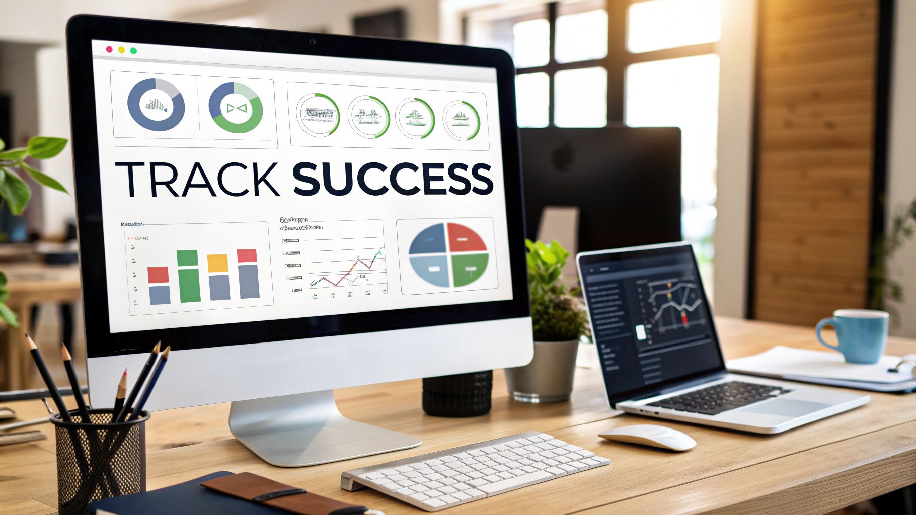 Desktop computer displaying 