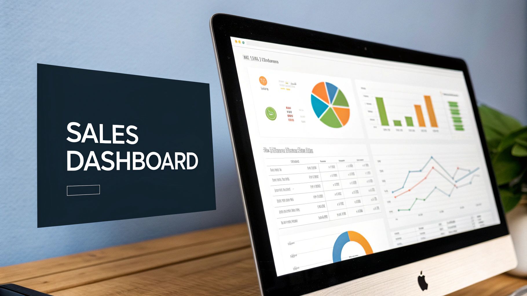 Sales dashboard displaying key performance indicators, charts, and graphs for tracking sales performance and pipeline health.