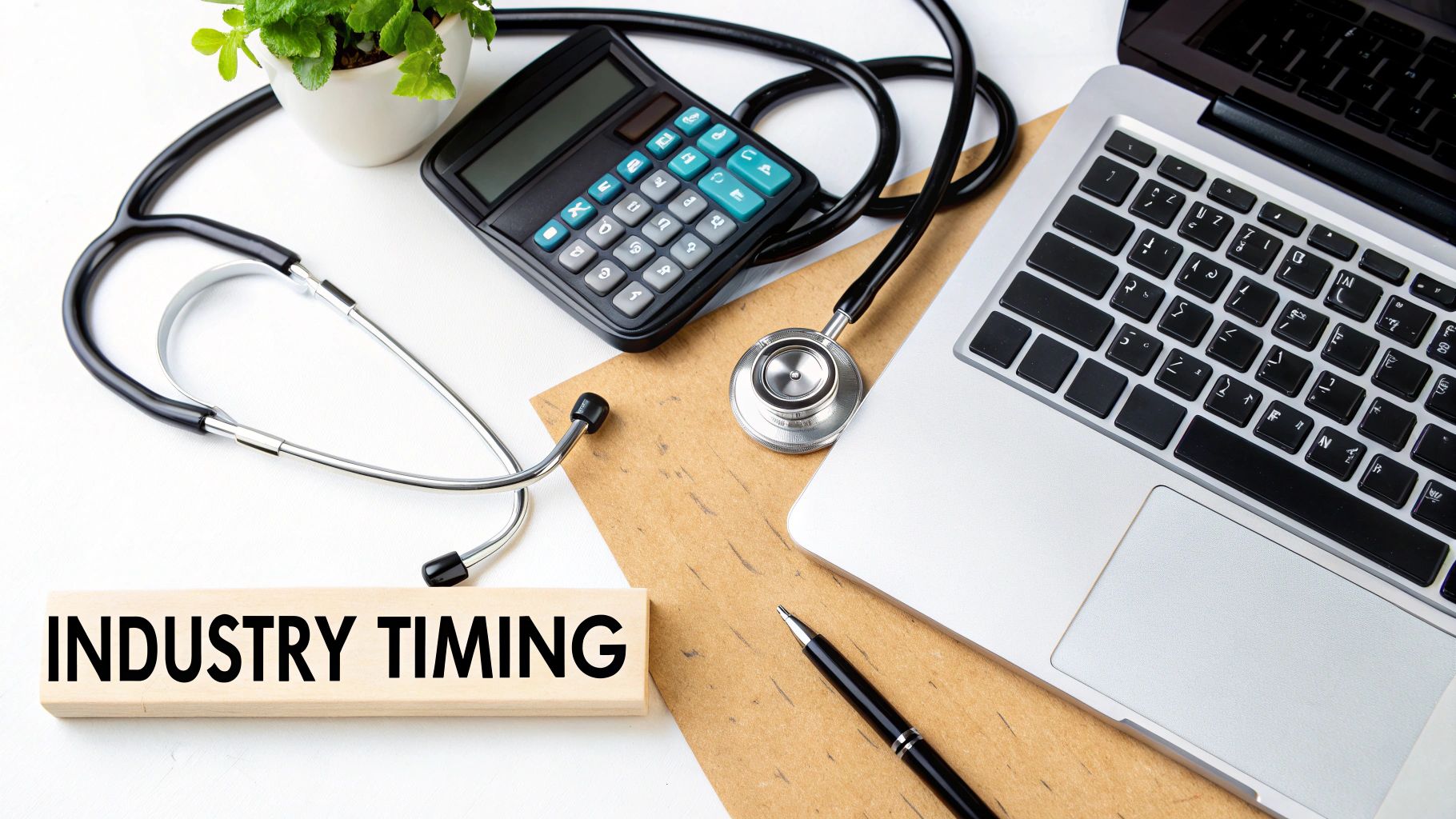 Infographic showing different industries and their optimal email send times, such as healthcare (early morning), finance (pre-market), and education (late afternoon).