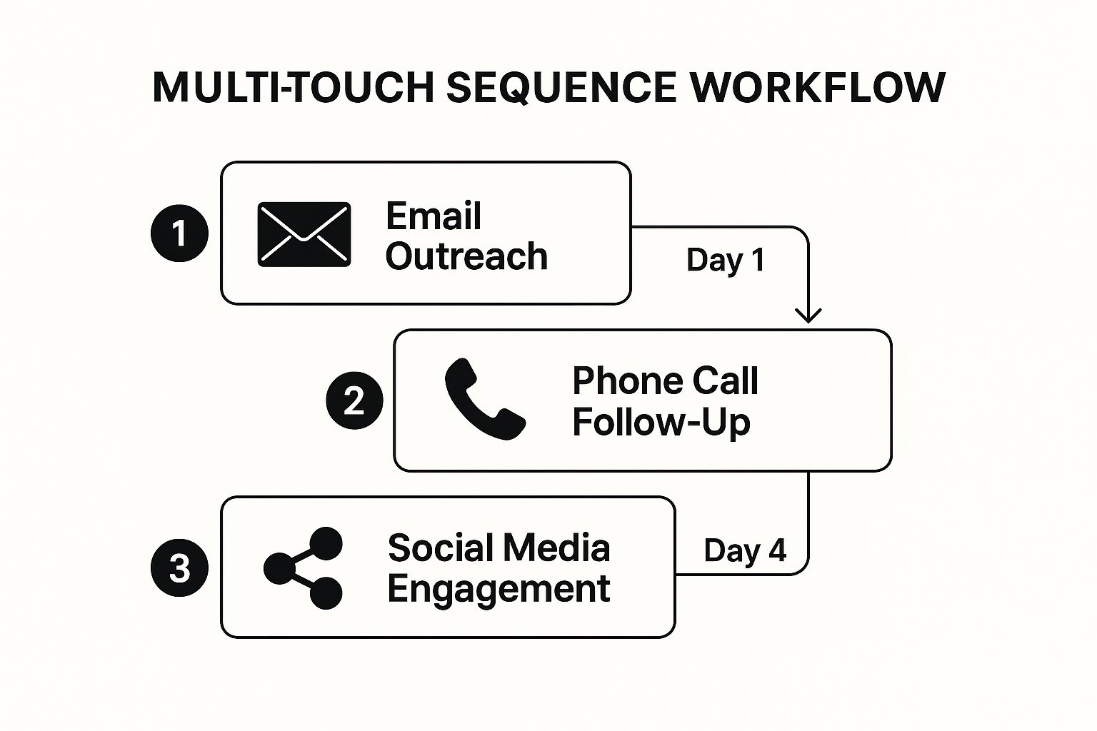 Infographic showing key data about The Multi-Touch Sequence Template