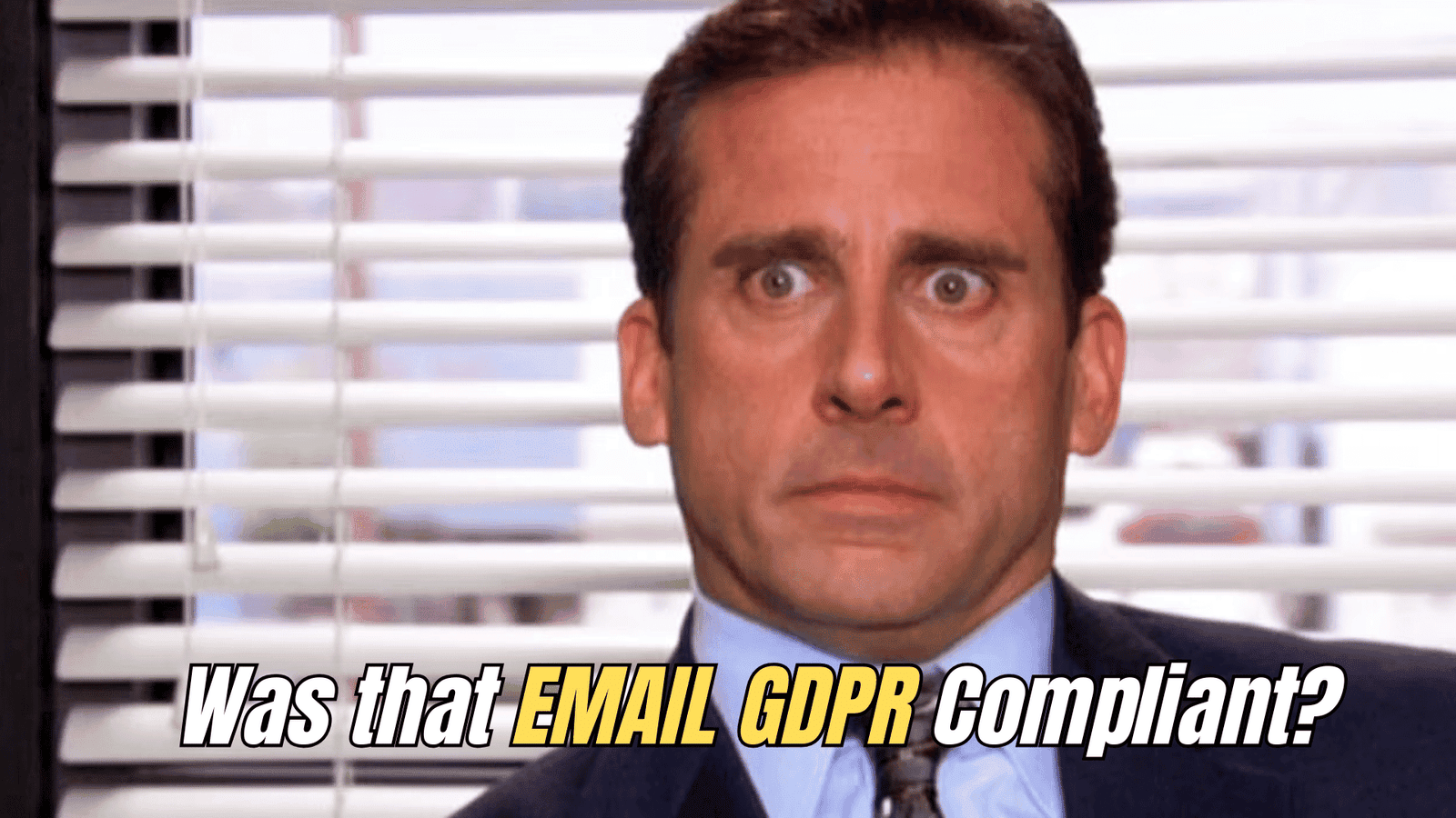 Meme of Michael Scott from the office being asked about GDPR compliance